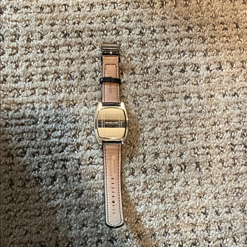 Michael Kors Black and Silver Crystal Watch